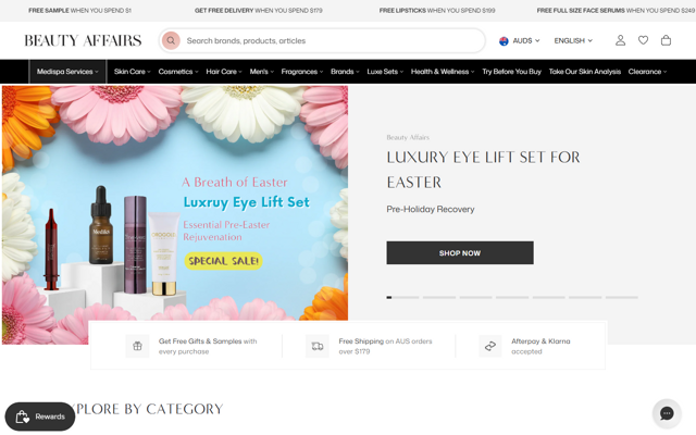 Beauty Affairs Homepage