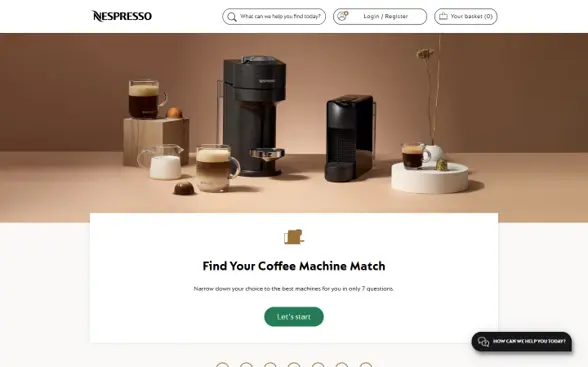 Nespresso AU/NZ Machine Quiz